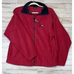 Vintage Vail Colorado Full Zip Fleece Jacket Men’s Medium Red USA Made Ski Resor
